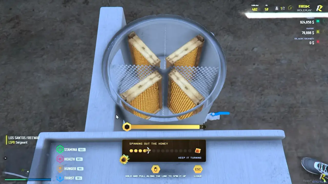FiveM beekeeping script honey station: Spin