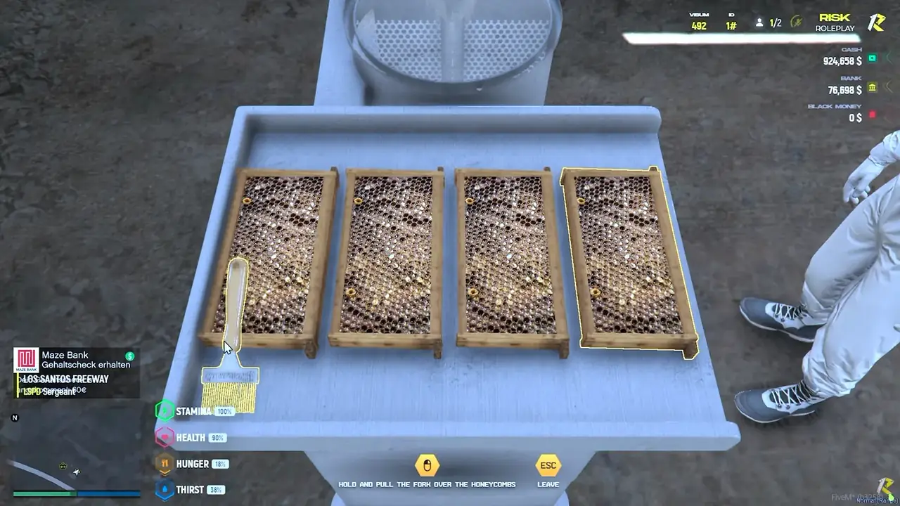 FiveM beekeeping script honey station: Uncap